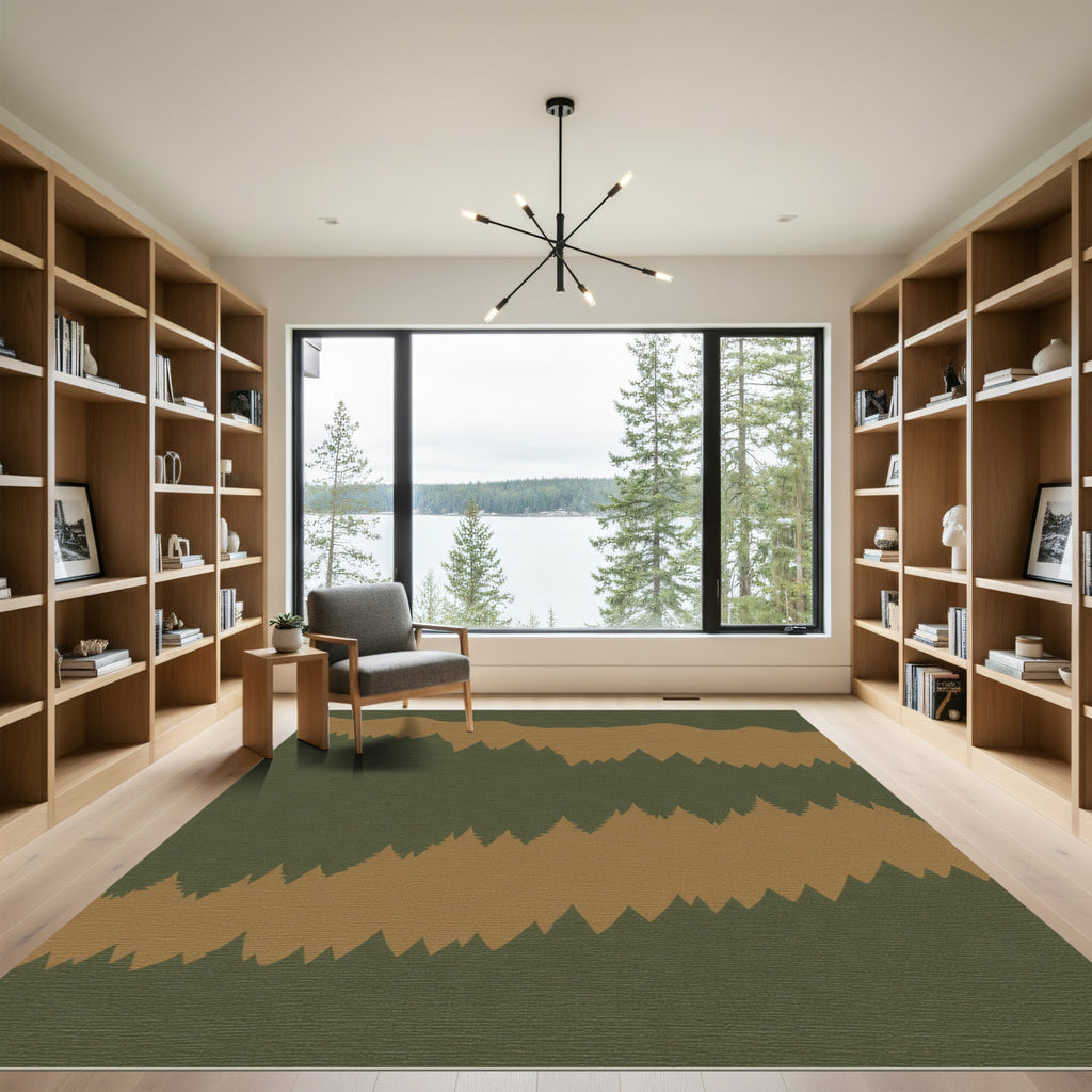 Forest Pine Trees Layers Rug