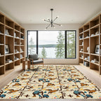 Eclectic Abstract Earthy Tone Shapes Rug