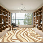 Earthy Swirls Zebra Stripe Rug