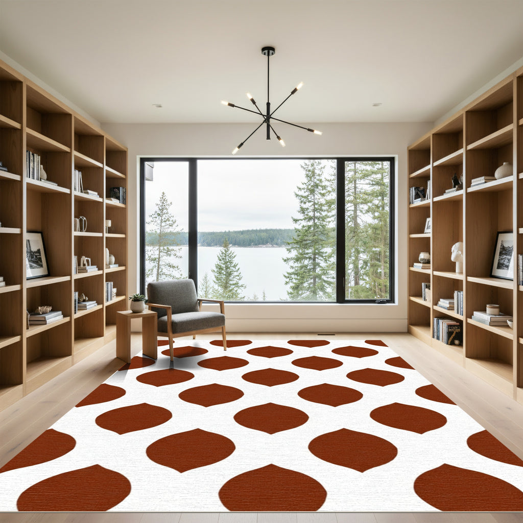 Terracotta Seed Petal Repeat Rug