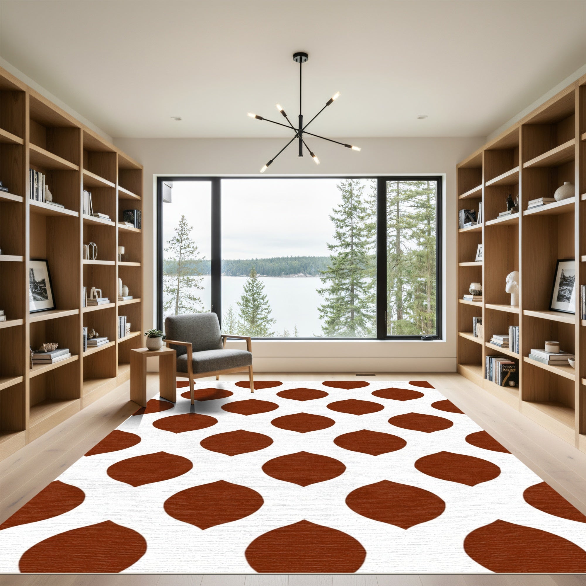 Terracotta Seed Petal Repeat Rug