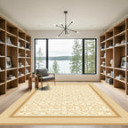 Tan Lattice Abstract Geometric Rug
