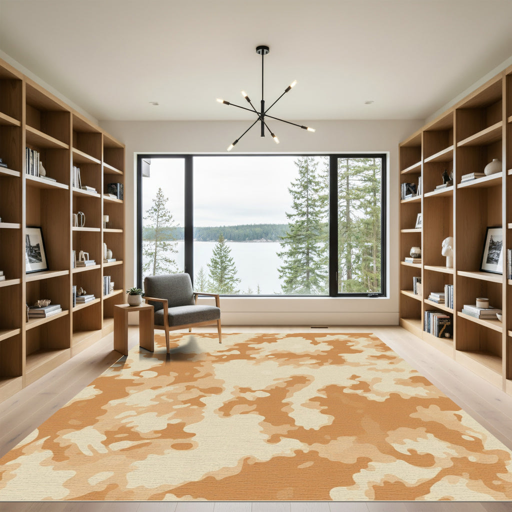 Desert Camo Abstract Patchwork Rug