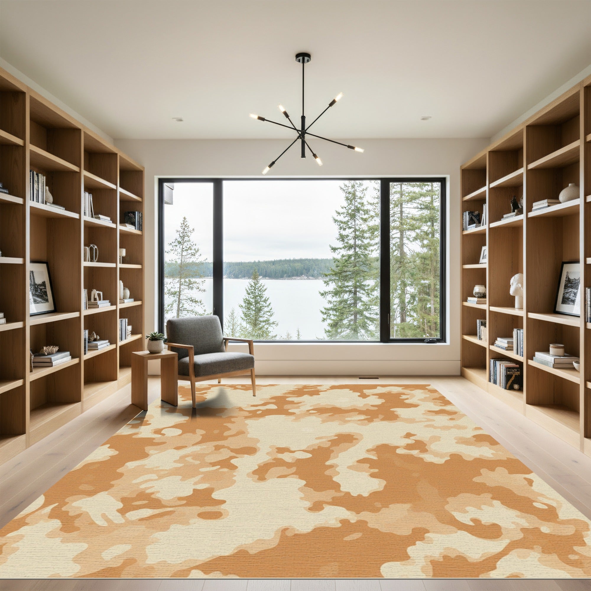 Desert Camo Abstract Patchwork Rug