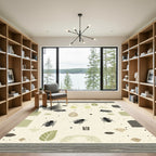 Beetle Leaf Natural Terracotta Abstract Rug