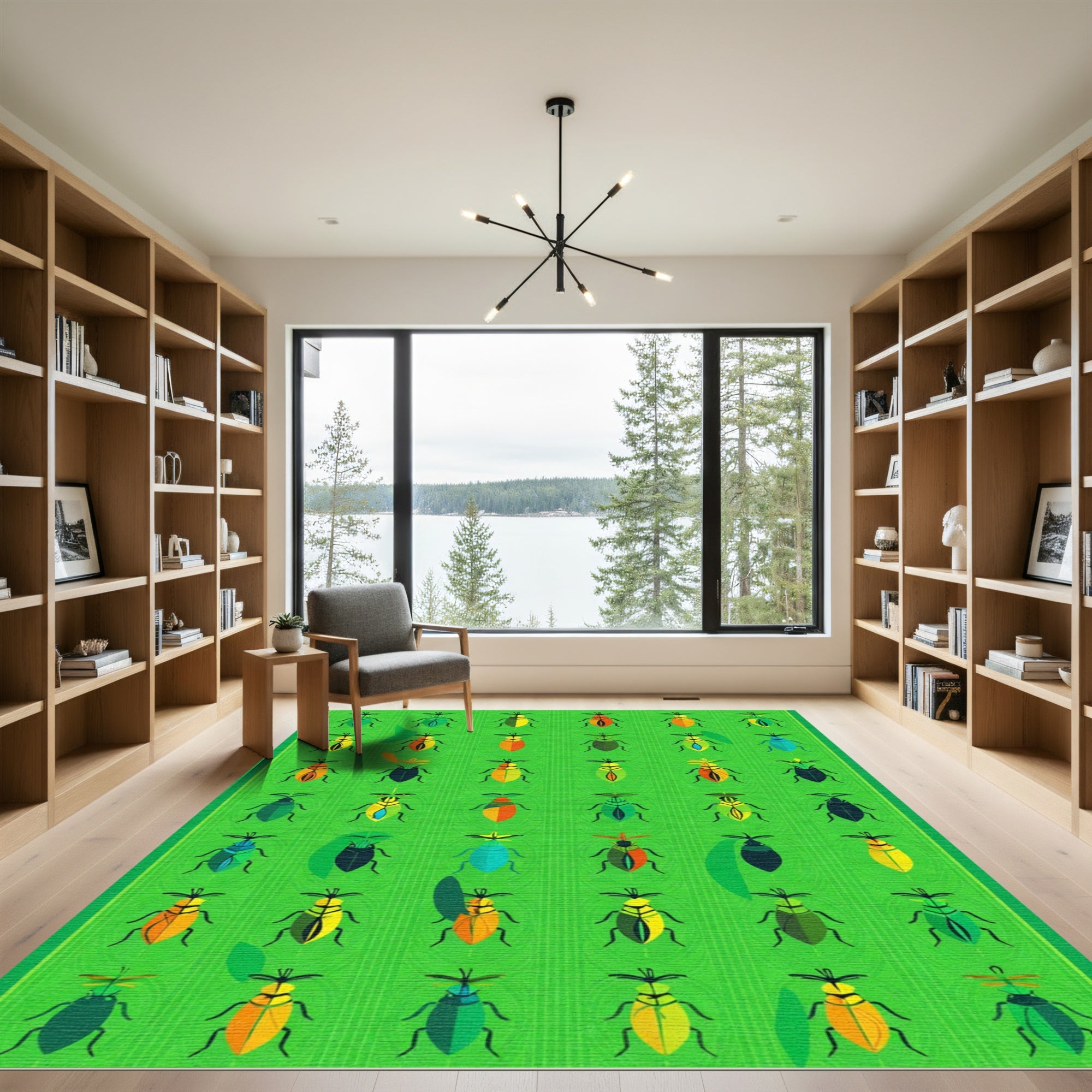 Whimsical Colorful Beetle Collection Rug
