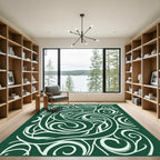 Emerald Swirl Organic Flow Rug