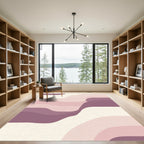 Blush Pink Gradient Wave Rug