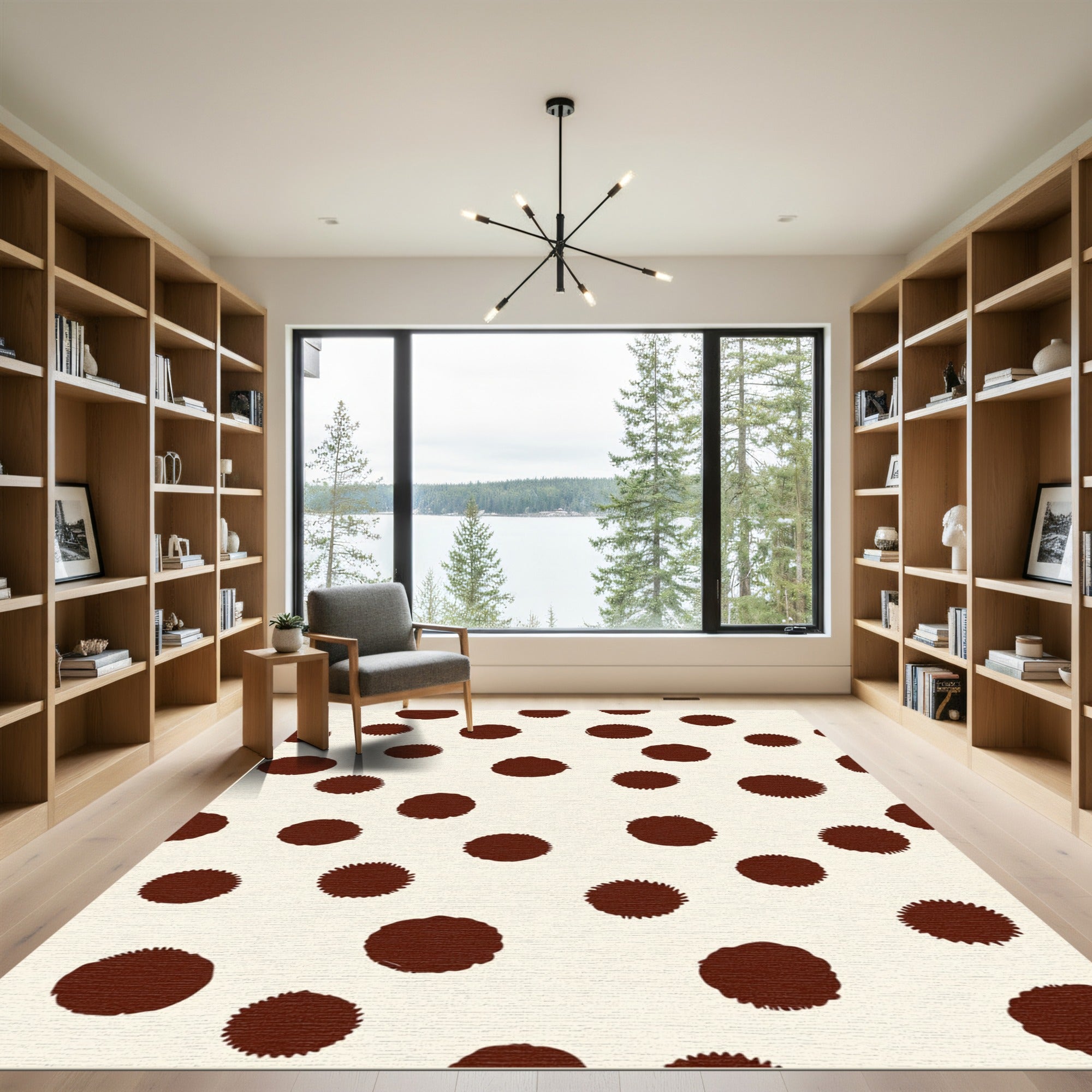 Chunky Polka Dot Cream Rug
