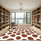 Deep Brown Spotty Contemporary Rug