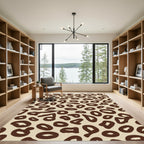 Brown Leopard Spots Organic Forms Rug