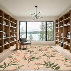 Orange Blossom Sprig Garden Rug