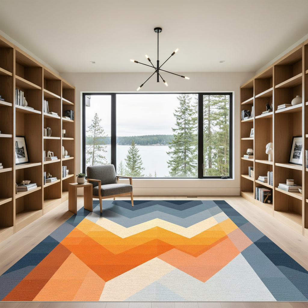 Sunset Graduated Chevron Rug