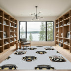 Retro Boombox Graphic Repeat Rug