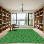 Deep Forest Organic Abstract Medallion Rug
