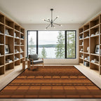 Earthy Tones Horizontal Brick Stripe Rug