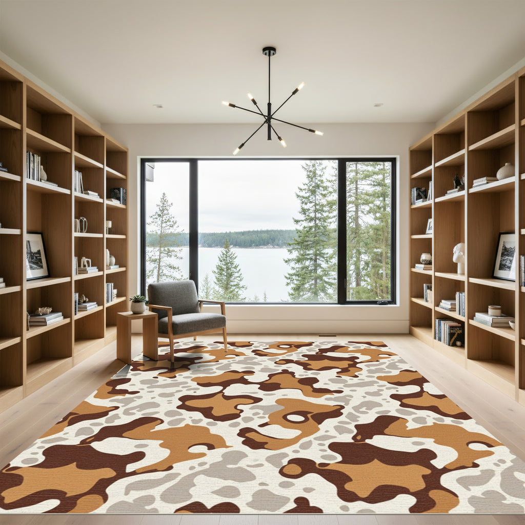 Woodland Camouflage Organic Blotches Rug