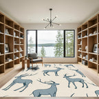 Slate Gray Antelope Scenic Repeat Rug
