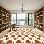 Brown Cream Organic Shape Repeat Rug