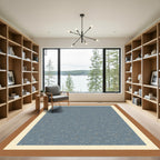 Subtle Blue Speckled Abstract Texture Rug
