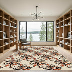 Rustic Sepia Branch Tree Harmony Rug