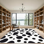 Black And White Dalmation Spots Rug