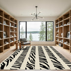 Monochrome Wild Animal Stripes Accent Rug