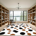 Brown Black Polka Dot Scatter Rug