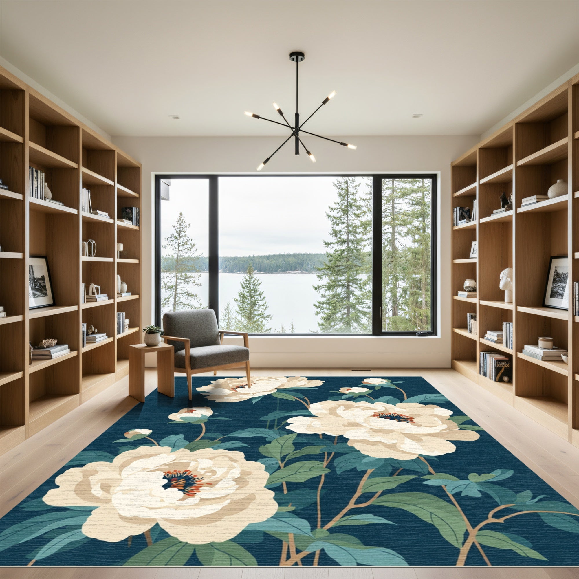 Cream Peony Botanical Garden Rug