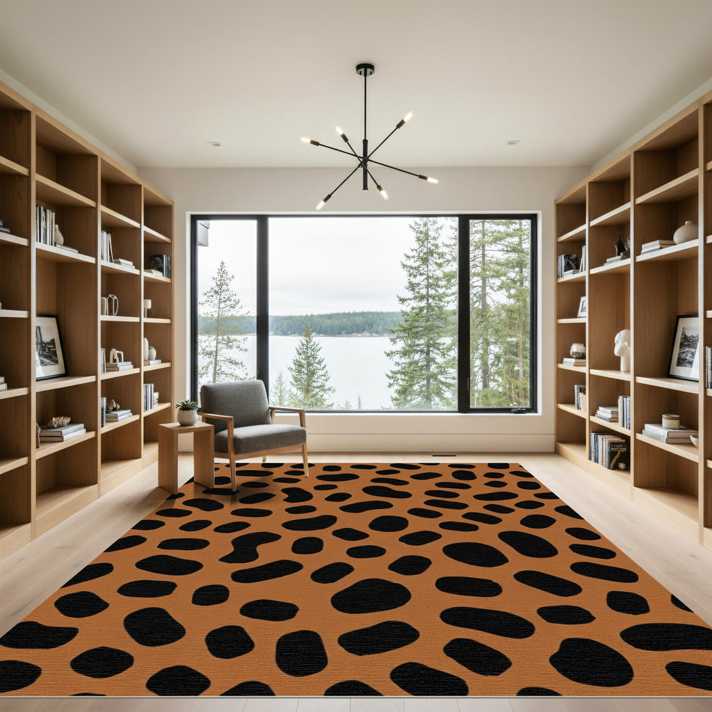 Burnt Orange Spotty Organic Rug