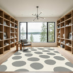 Gray Pebble Scattered Comfy Rug