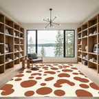 Brown Spots In Cream Background Rug