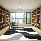 Monochromatic Wave Stripe Fluidity Rug