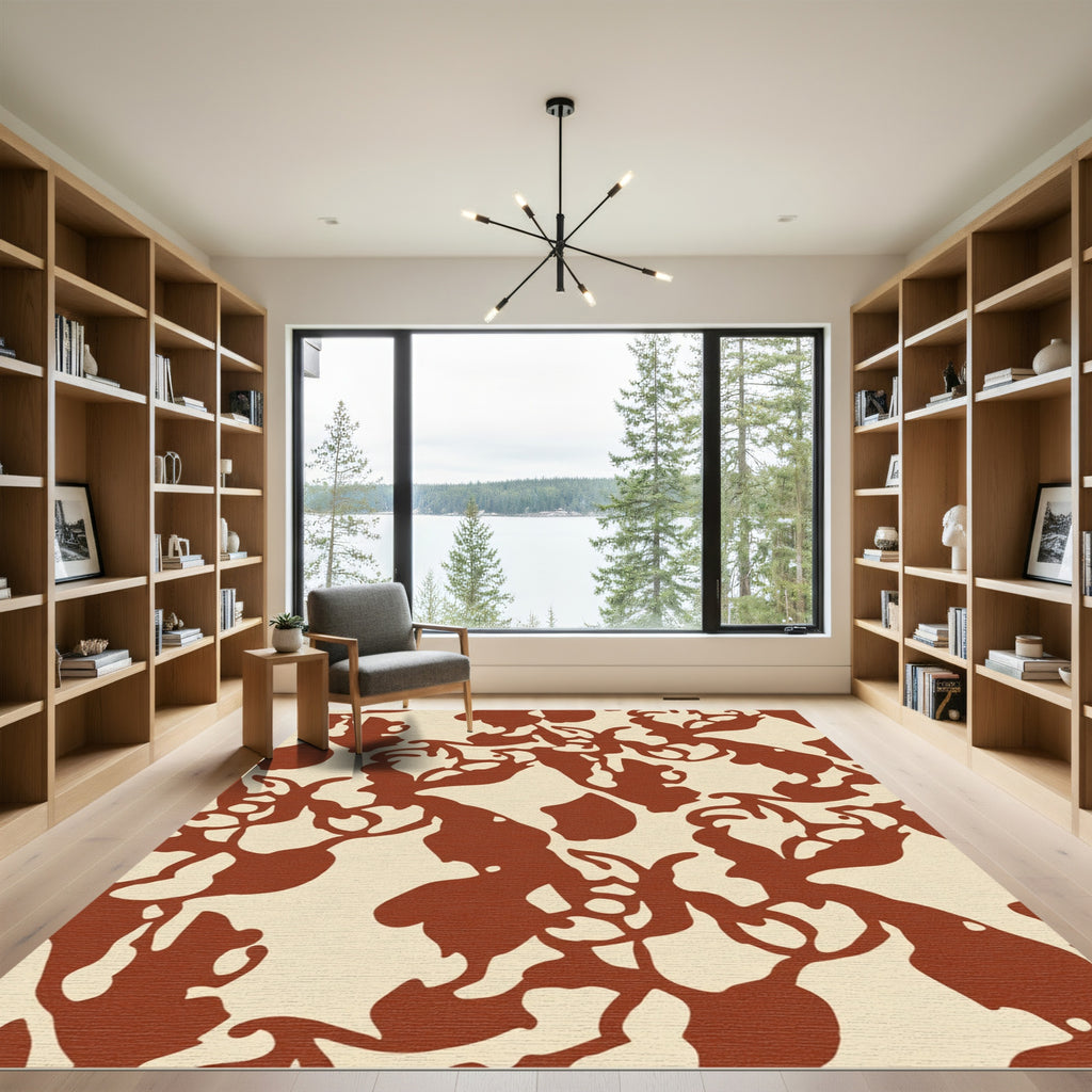 Earthy Abstract Natural Flow Rug
