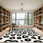 Monochromatic Abstract Shape Scatter Rug
