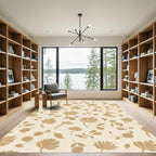 Tan Botanical Scatter Rug