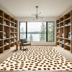 Brown Oval Star Scatter Rug