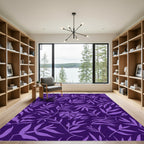 Purple Leafy Branch Harmony Rug