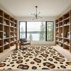 Sandy Leopard Spots Classic Print Rug