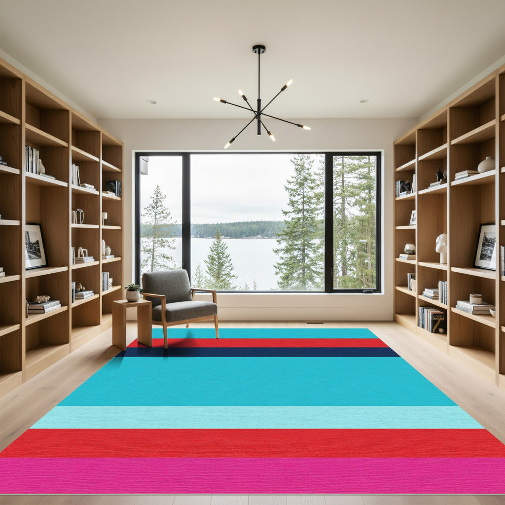 Bold Candy Stripe Abstract Rug