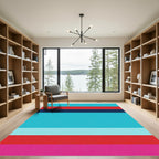 Bold Candy Stripe Abstract Rug