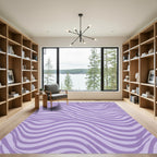 Purple Wavy Stripe Rug