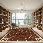 Chocolate Speckled Heart Corner Deco Rug