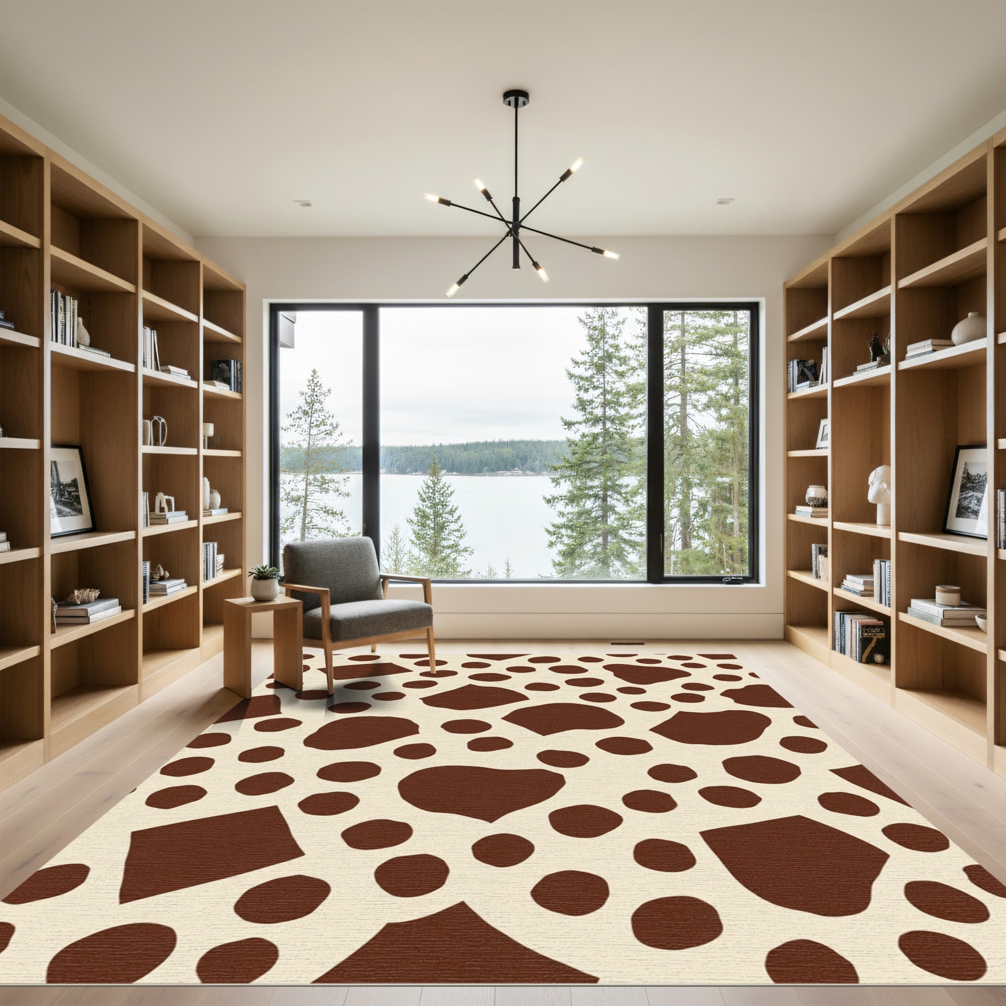 Brown Spots Organic Field Rug