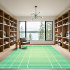 Cool Mint Grid Lines Rug