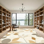 Earthy Tone Botanical Swirl Rug