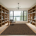 Brown Black Animal Spot Rug