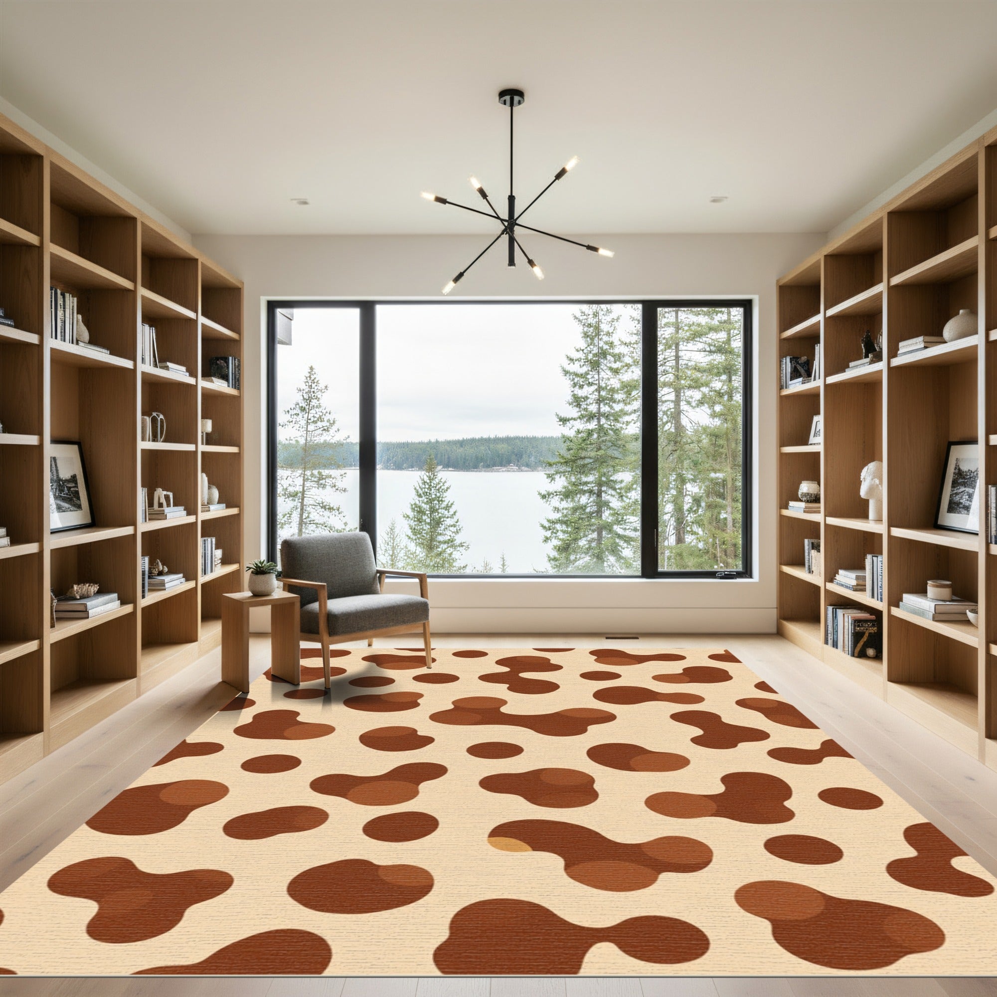 Brown Blob Spotty Terrain Rug