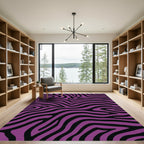 Vibrant Purple Zebra Stripes Rug