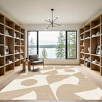 Tawny Amorphous Flowing Shapes Rug